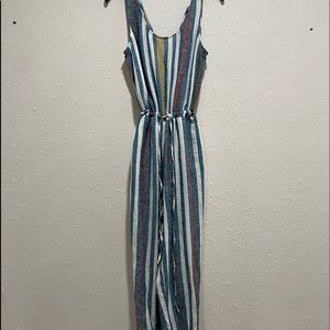 (NWT) DREW by Anthropologie Teal & Mustard Jumpsuit : Womens Small